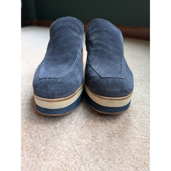 Anthropologie Bernardo Sophia Clogs size 9 Navy Suede - Picture 6 of 9